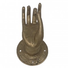 BRONZE HAND WALL DECO GOLD COLORED 